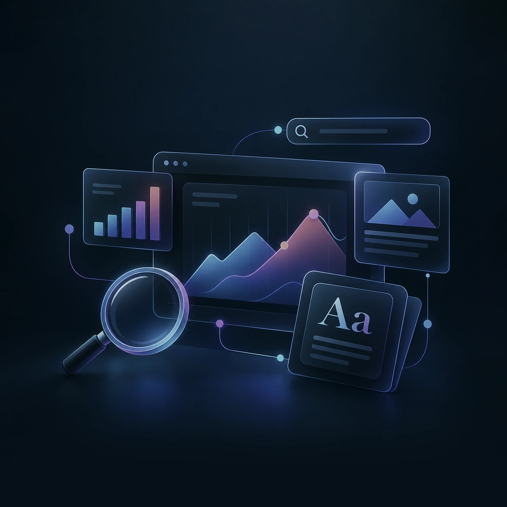 SEO and content marketing illustration