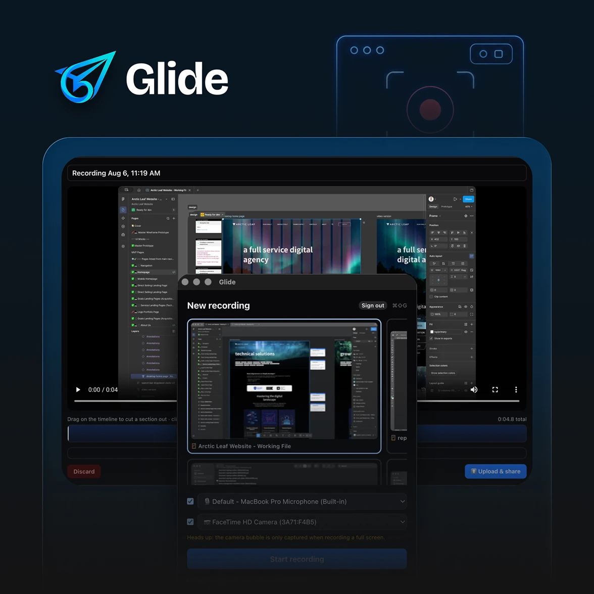 Glide product interface